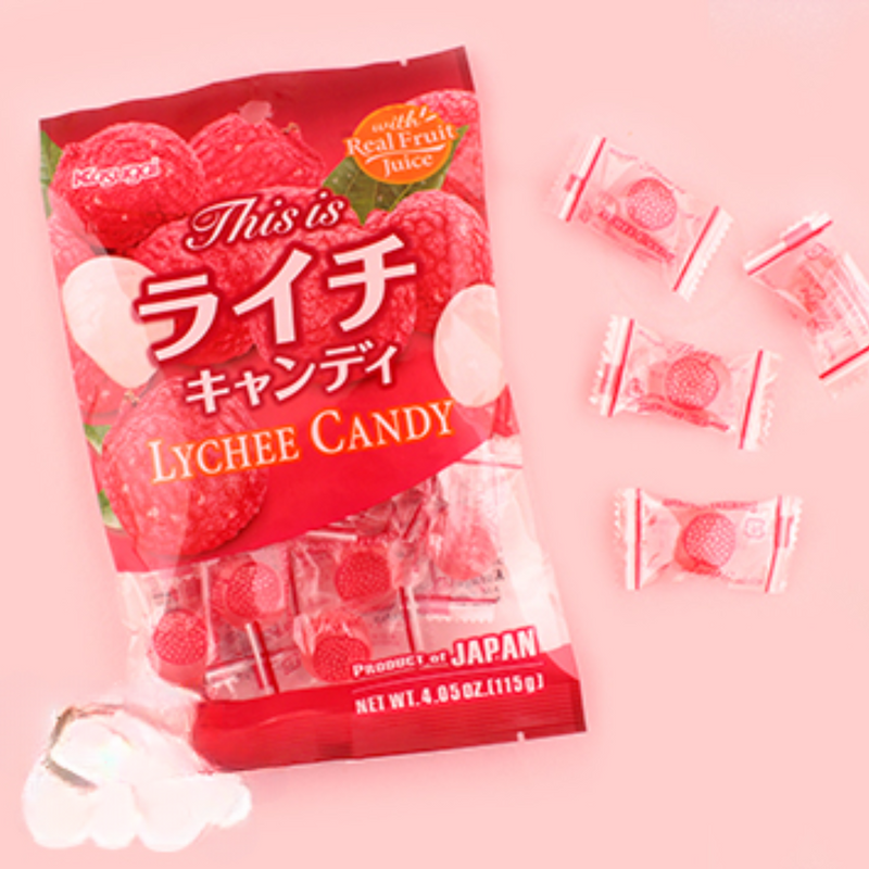 Bala de Lichia Lychee Candy 115g - Kasugai